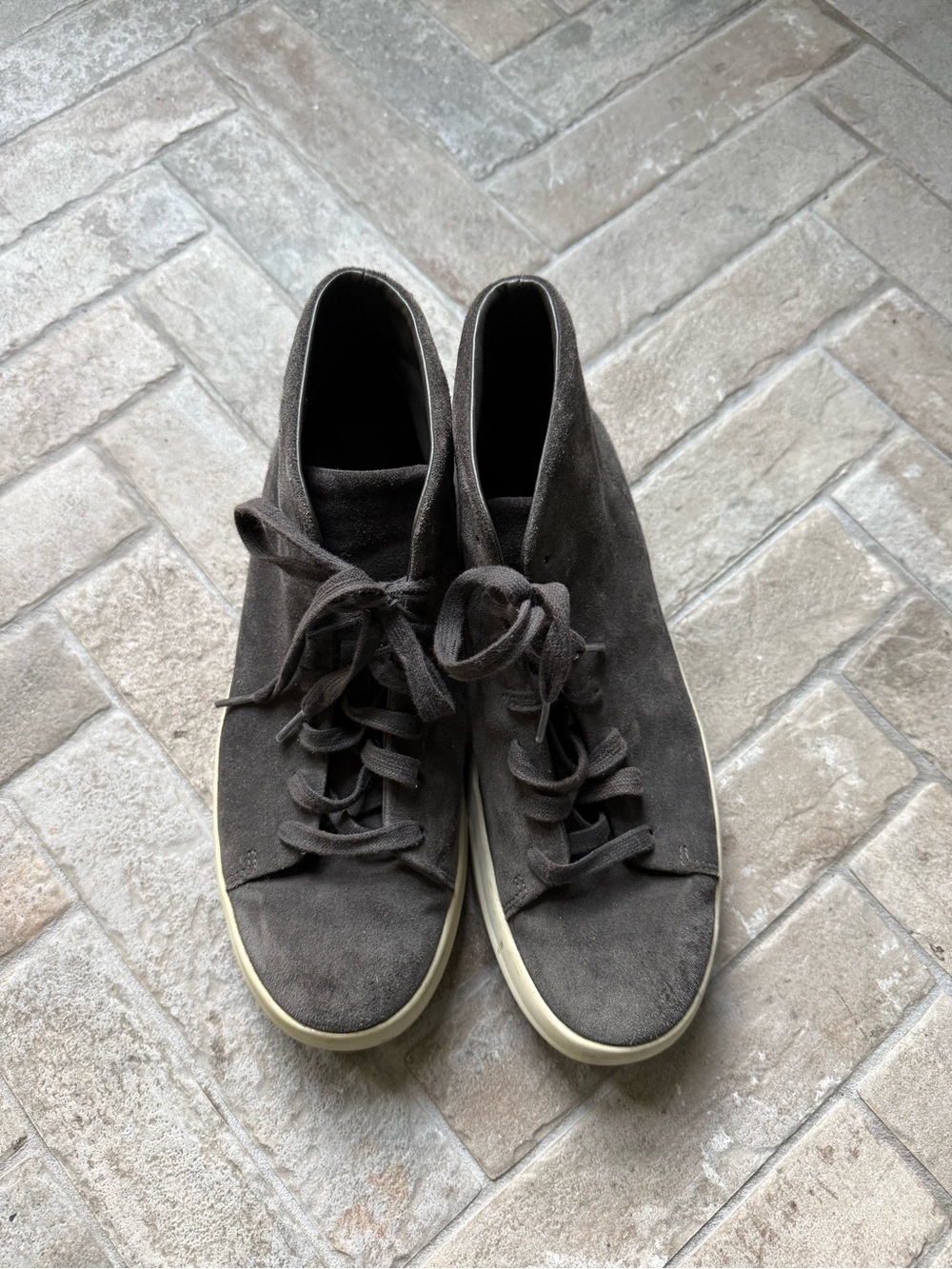Men's Vince Dark Gray Suede High-Top Sneakers